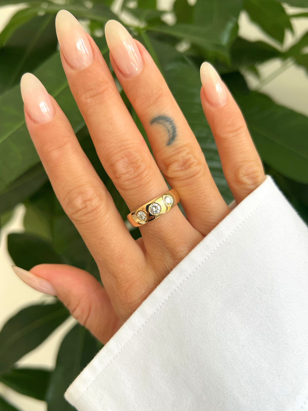 Bague Jonc Trilogie Diamants