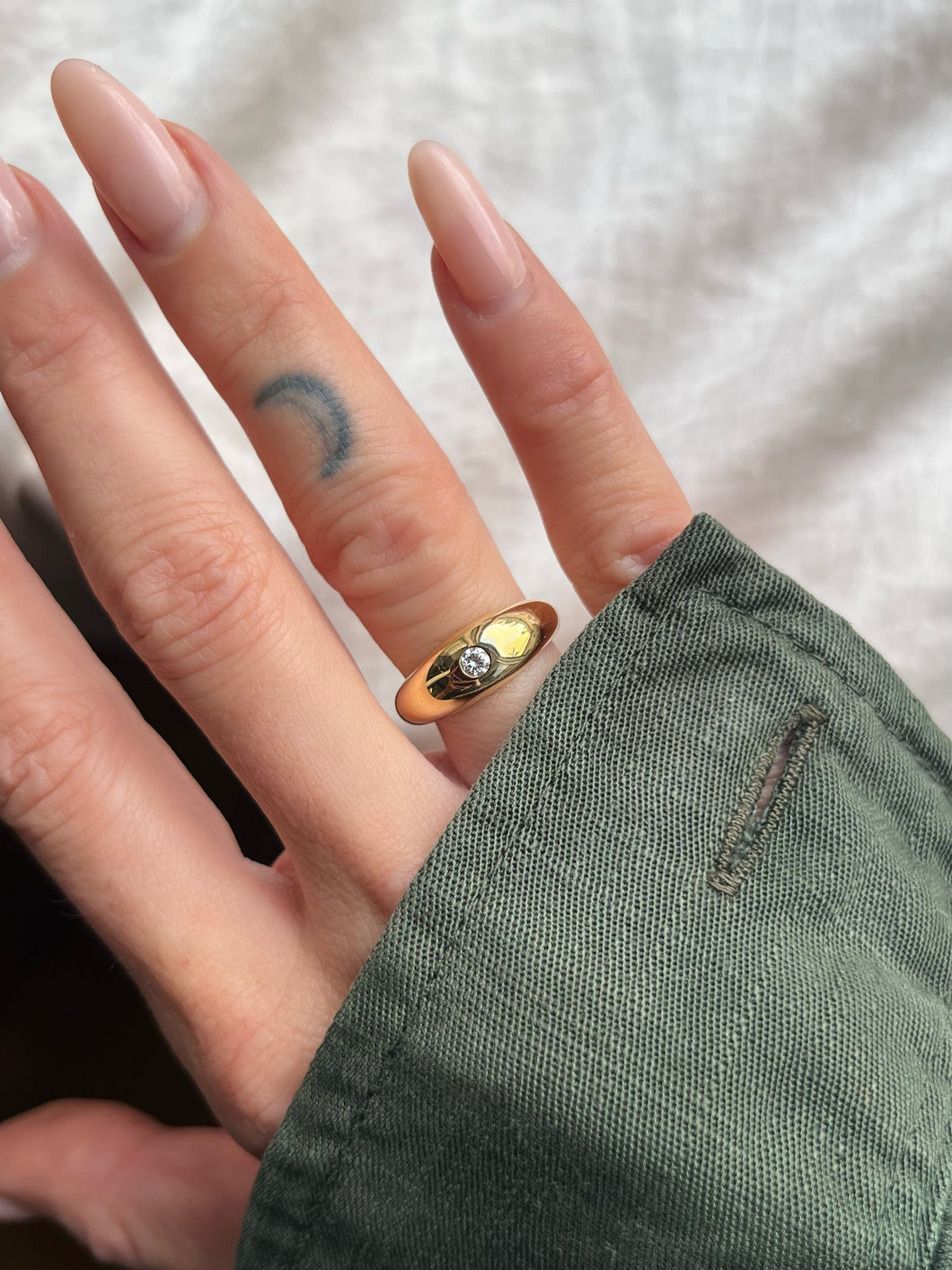Bague Jonc et Diamant
